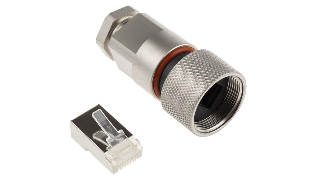 Connecteur modulaire, Fiche mâle, RJ45, Droit, Positions - 8, Contacts - 8, Blindé